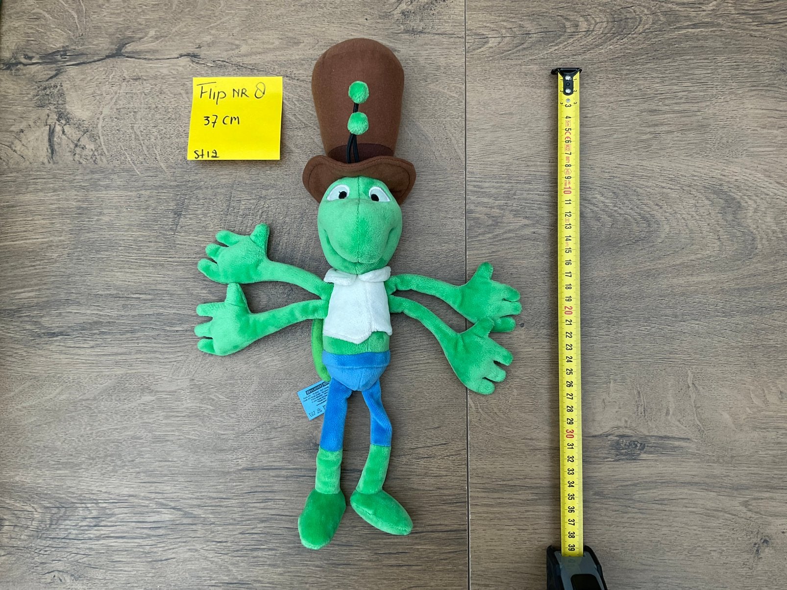 Nieuwe zgan Sprinkhaan Flip knuffel 37cm van Maja de bij, Ophalen, Overige figuren, Nieuw, Beeldje of Figuurtje