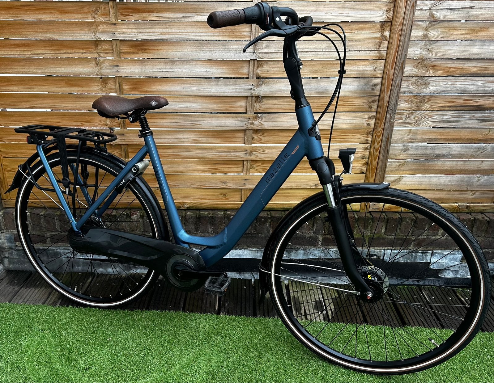 Gazelle Orange C7+ 28 Inch Damesfiets - Blauw Matt, Ophalen, Versnellingen, Zo goed als nieuw, 50 tot 53 cm