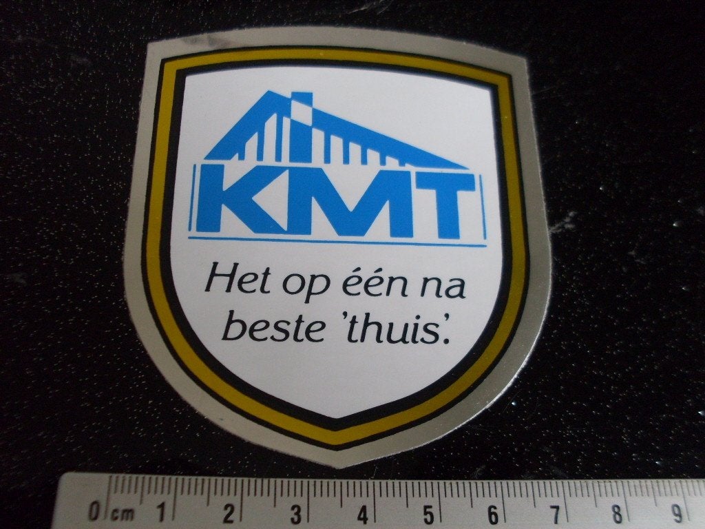 folie sticker KMT logo het op één na beste thuis, Verzenden, Zo goed als nieuw, Bedrijf of Vereniging