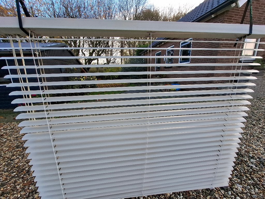 Luxaflex Jaloezien retro style, Huis en Inrichting, Jaloezie, Metaal, Zo goed als nieuw, Koordbediening