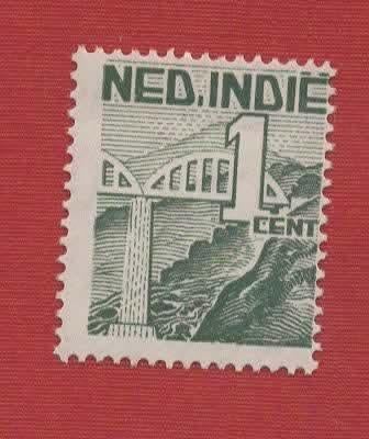Treinen - Nederl. Indie - 333 - spoorbrug - postfris, Verzenden, Postfris, Treinen
