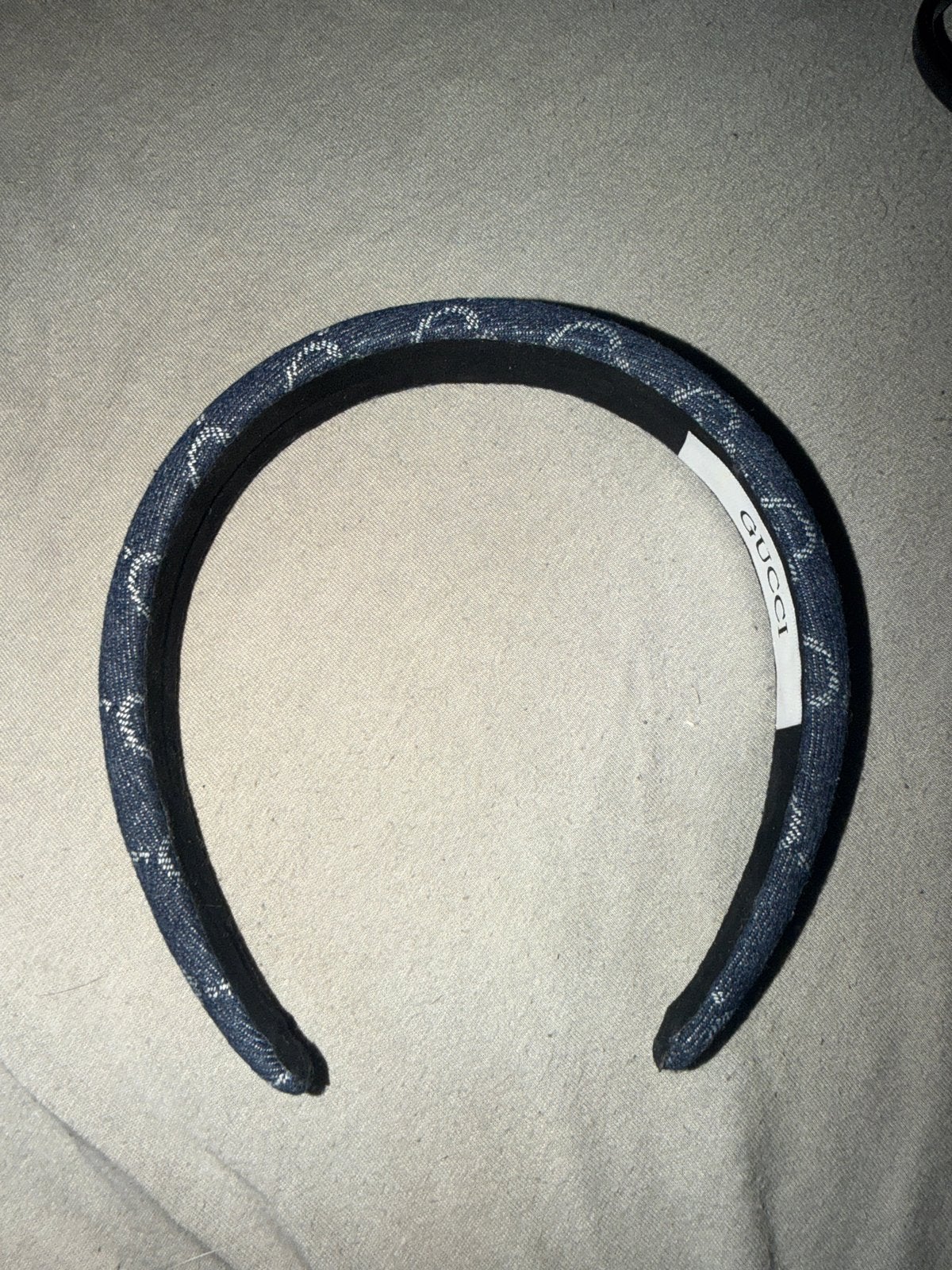 Gucci Haarband Denim met GG-patroon, Ophalen of Verzenden, Nieuw