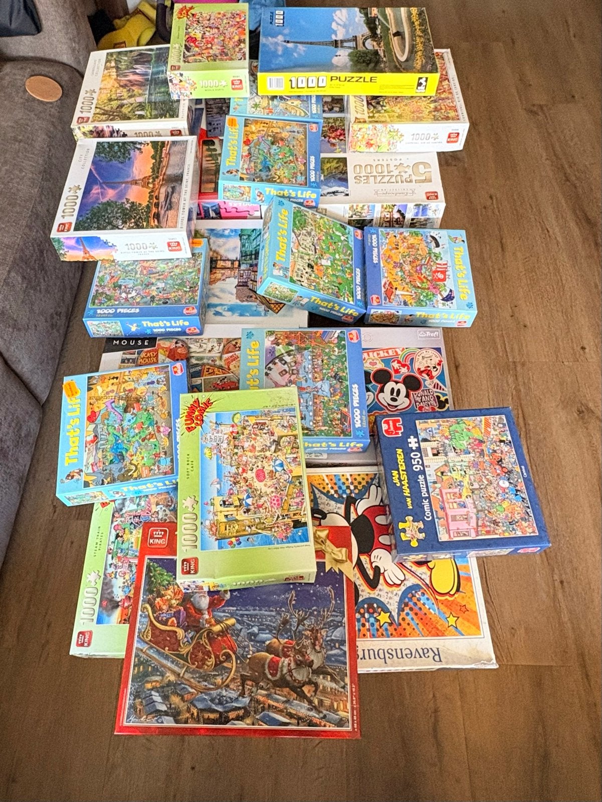 Grote collectie legpuzzels, Ophalen, 500 t/m 1500 stukjes, Gebruikt, Legpuzzel