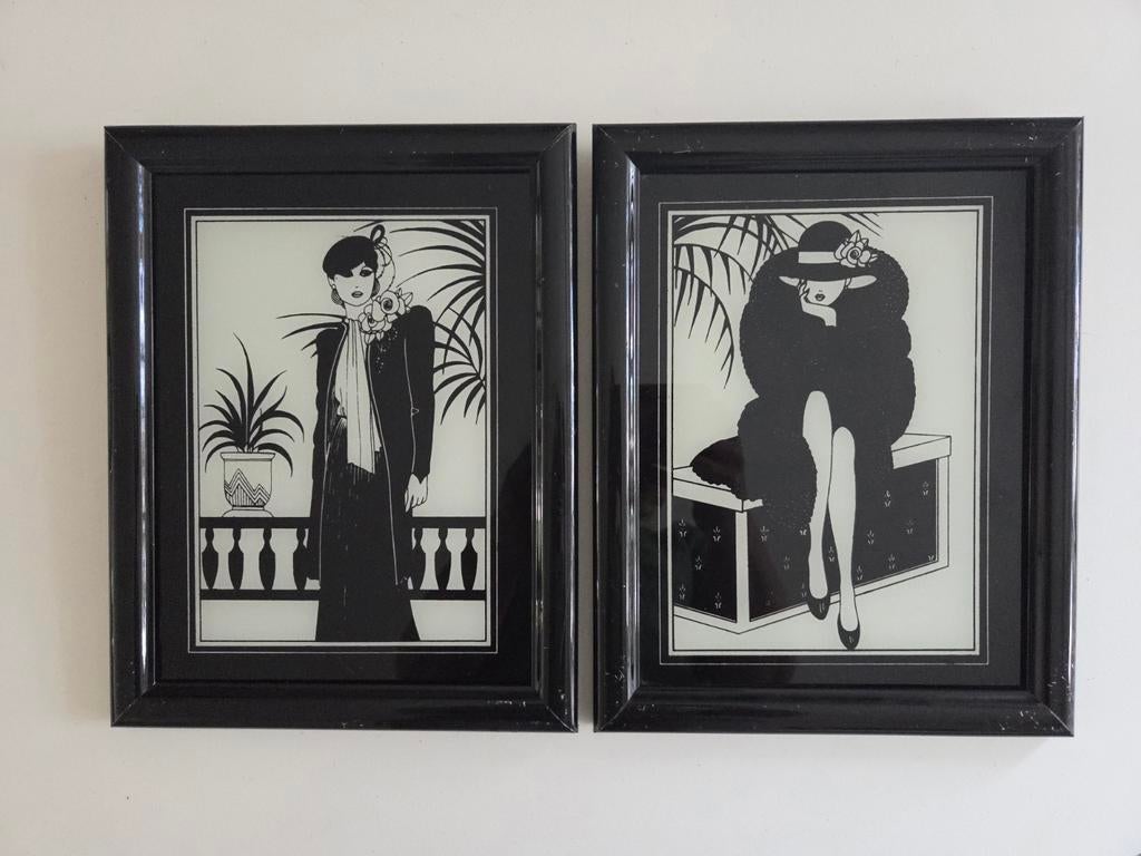Vintage Art Deco fotolijstjes, Ophalen of Verzenden