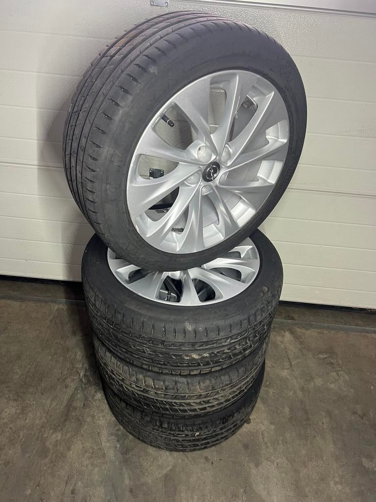 Opel velgen steekmaat 5 keer 105 met banden, Ophalen, Gebruikt, Banden en Velgen, 17 inch