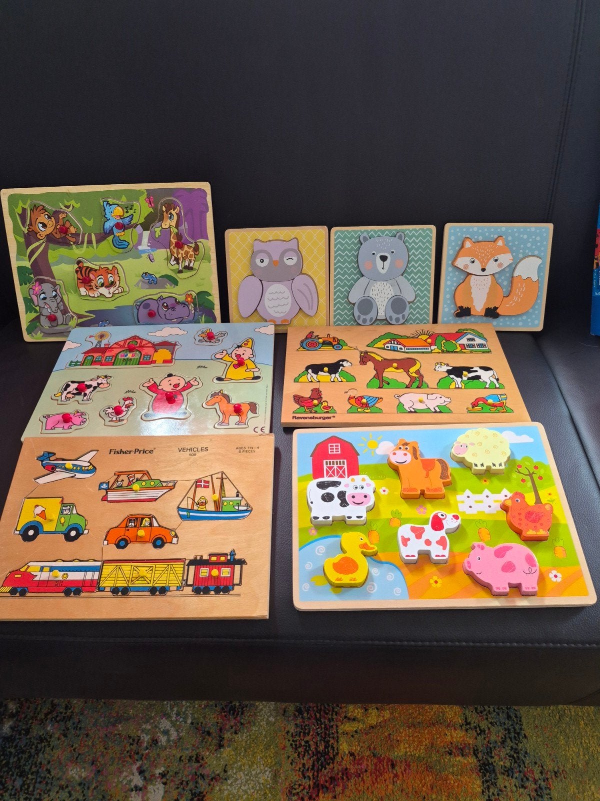 Grote collectie Ravensburger en houten kinderpuzzels, 2 tot 4 jaar, Gebruikt, Ophalen of Verzenden, Van hout