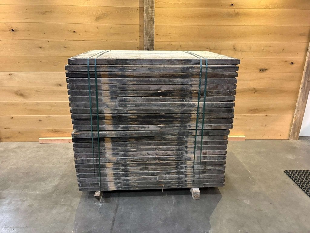 Gebruikte Grenen steenschot 5x95x140 cm  staffelkorting, Doe-het-zelf en Verbouw, Gebruikt, Grenen, 25 tot 50 mm, Plank