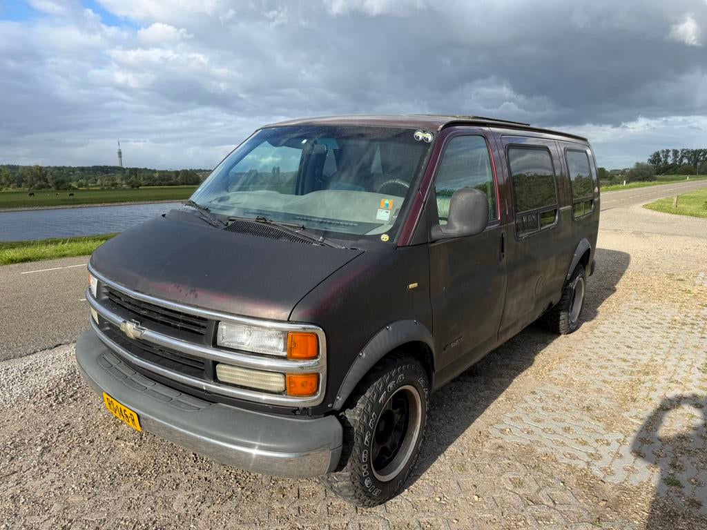 Chevrolet Chevy Van 1500 Camper V8 | Benzine/LPG | Automaat, Caravans en Kamperen, Campers, Buscamper of Camperbus, Bedrijf, LPG