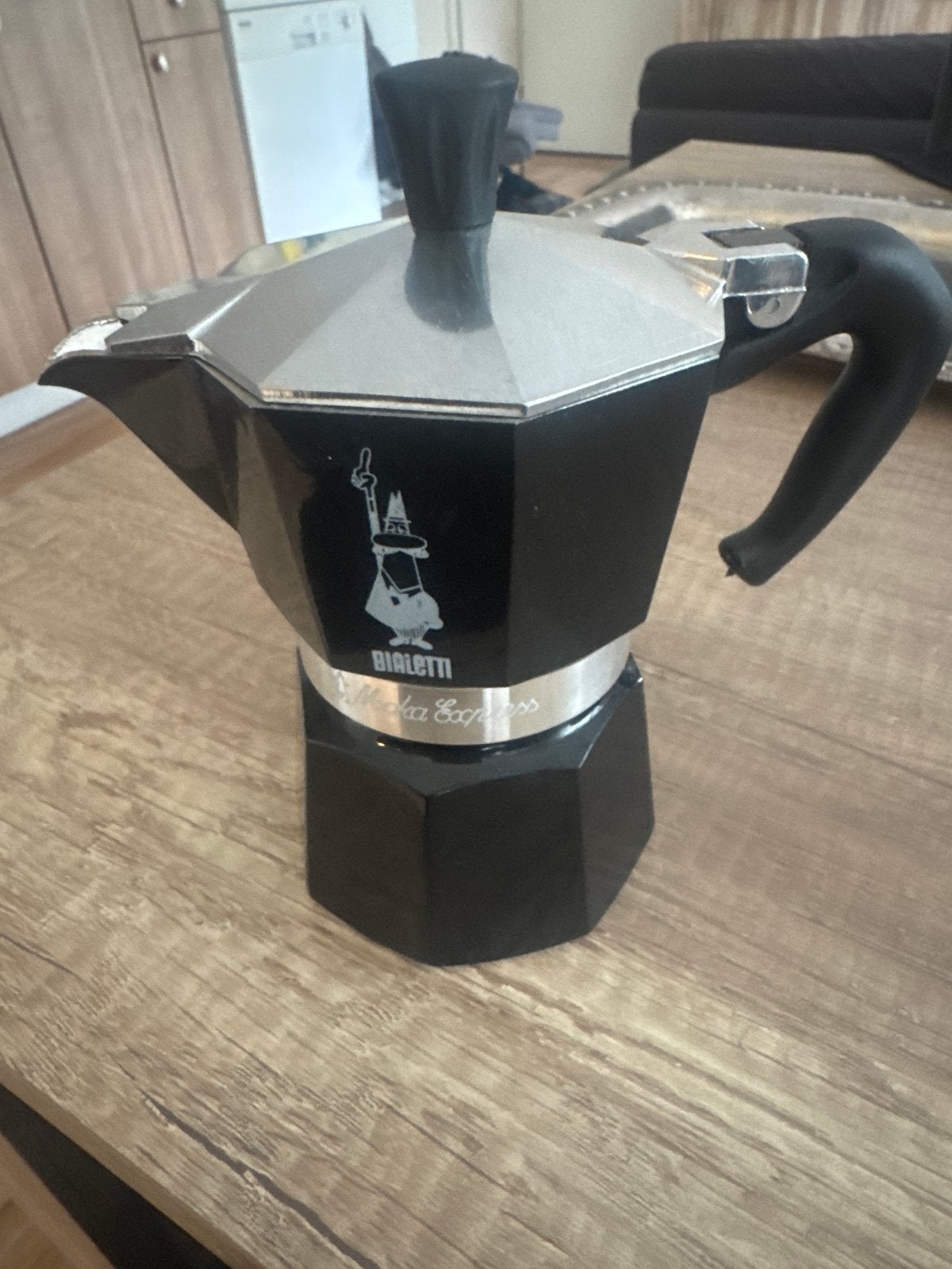 Bialetti Moka Express - Zwart - 6 kops, Ophalen of Verzenden, Zwart, Metaal, Overige merken