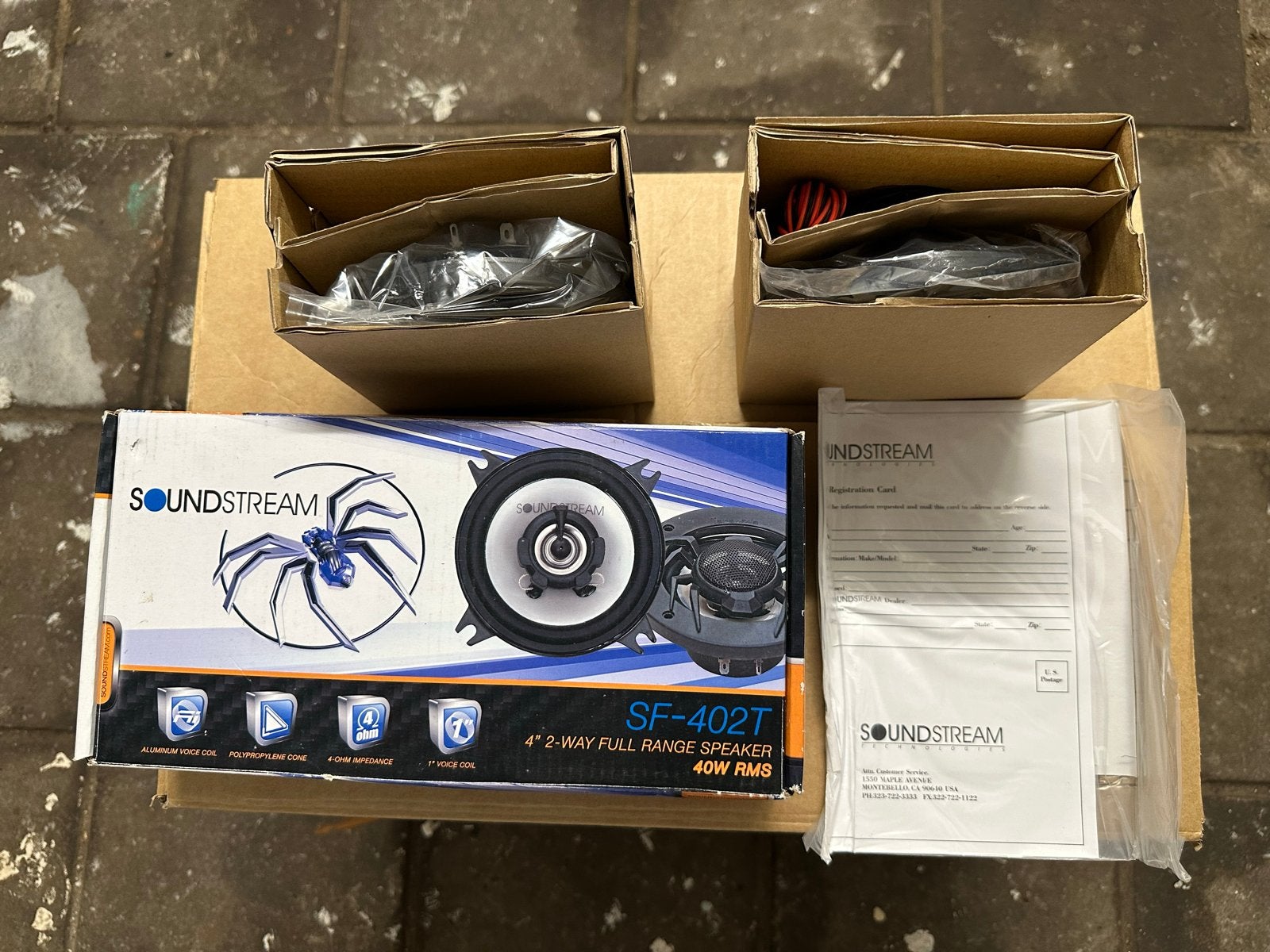 Soundstream SF-402T 4" 2-weg full range autospeakers, Ophalen, Nieuw