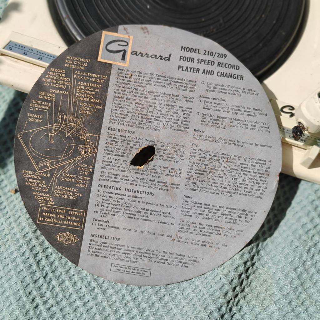 Garrard 210/209, Ophalen of Verzenden, Overige merken