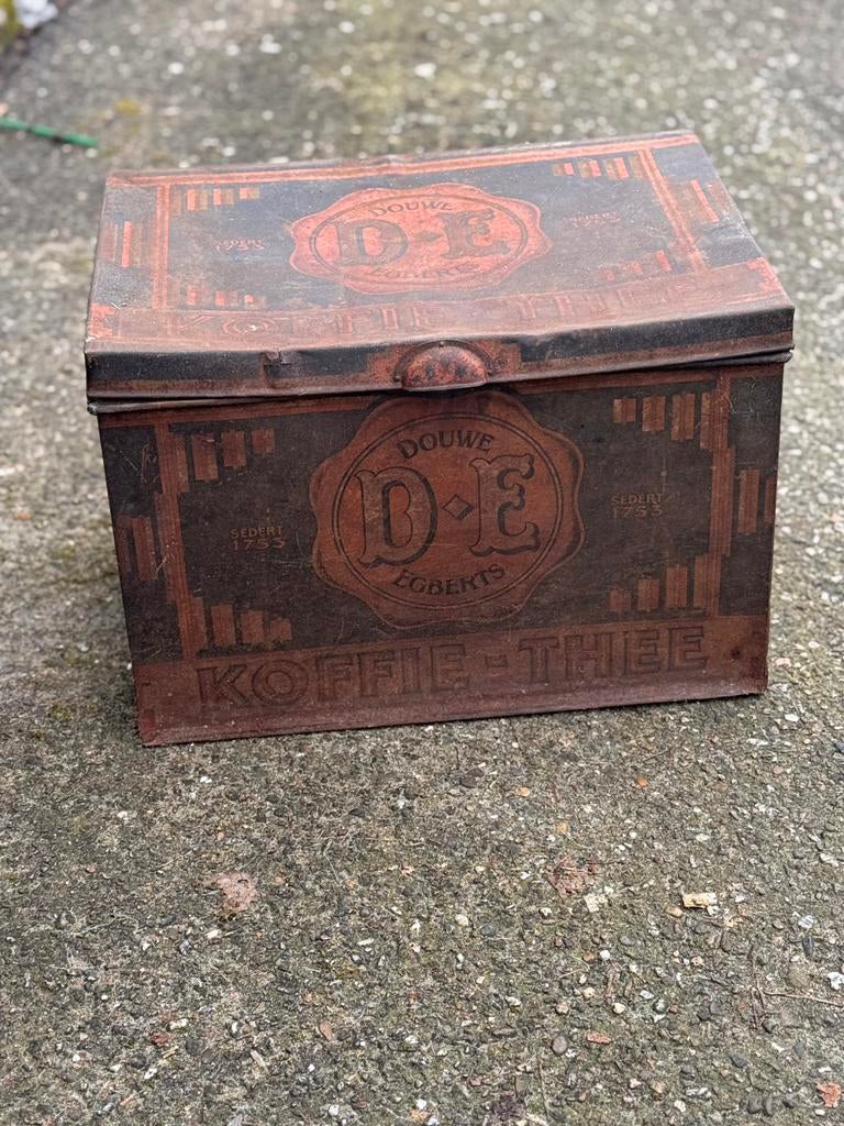 Oud Douwe Egberts winkelblik, Verzamelen, Blikken, Ophalen, Zo goed als nieuw, Koffie, Douwe Egberts
