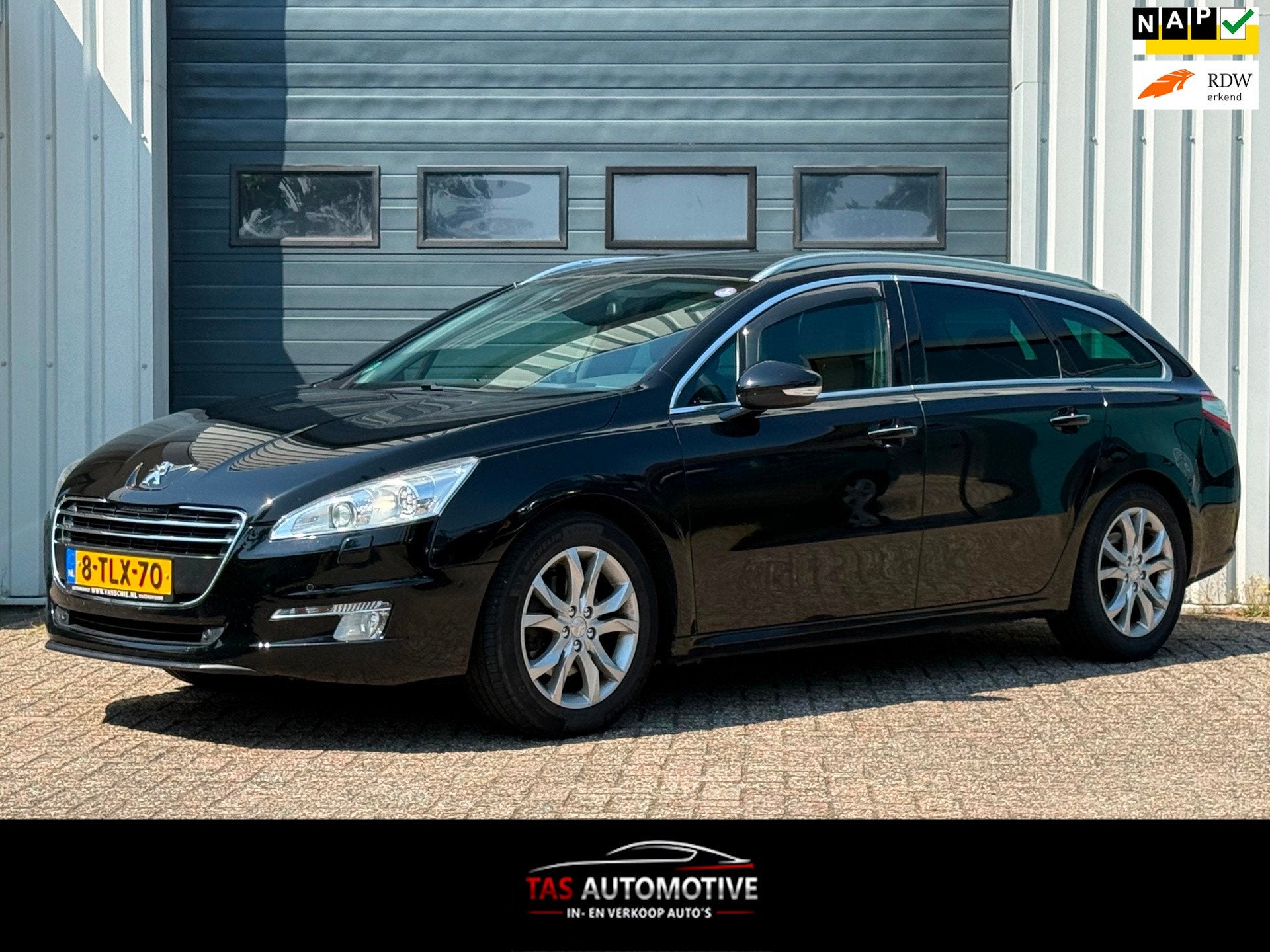 Peugeot 508 SW 1.6 THP Blue Lease Premium NAVI / PANO / LEER, Voorwielaandrijving, Gebruikt, Leder en Stof, Zwart