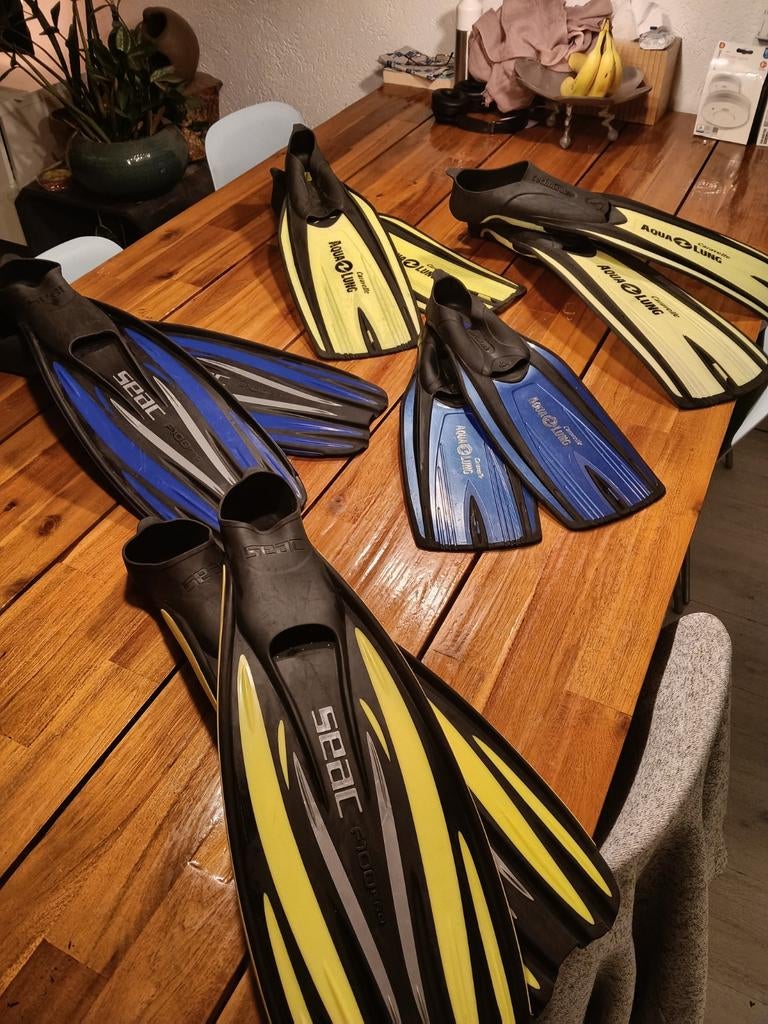 Zwemvliezen set Seac & Aqualung - Verschillende maten, Watersport en Boten, Duiken, Ophalen of Verzenden