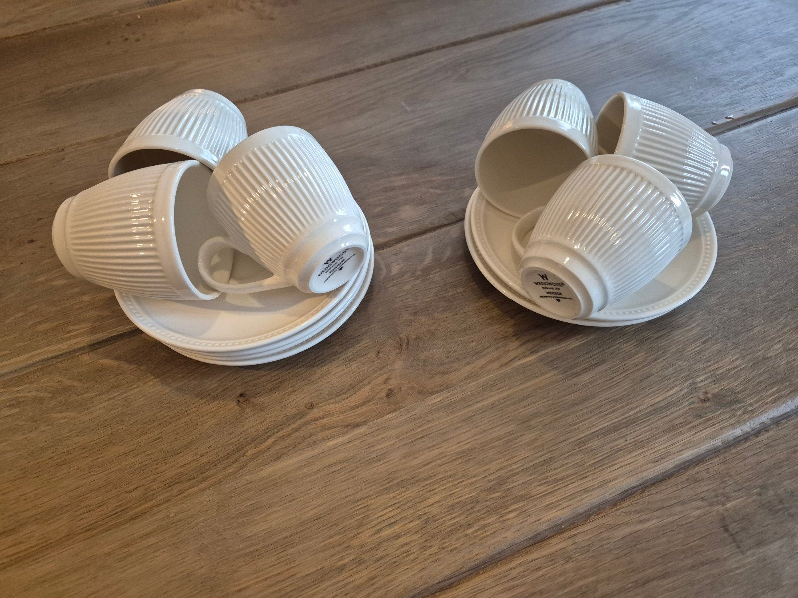 Wedgewood Windsor kop en schotel 6 stuks, Ophalen, Zo goed als nieuw, Aardewerk, Kop(pen) en/of Schotel(s)