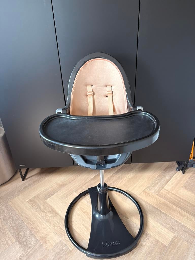 Bloom Fresco Chrome Kinderstoel Zwart Design Compleet, Ophalen, Zo goed als nieuw, Meegroeistoel