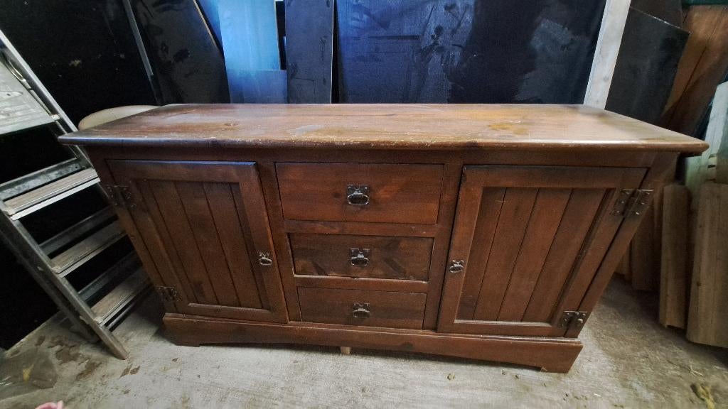 Dressoir, Ophalen, 150 tot 200 cm, Teakhout, Zo goed als nieuw
