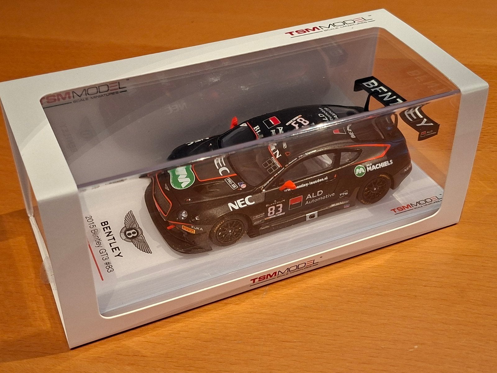 TSM Model 1:43 Bentley Continental GT3 Max van Splunteren, Hobby en Vrije tijd, Verzenden