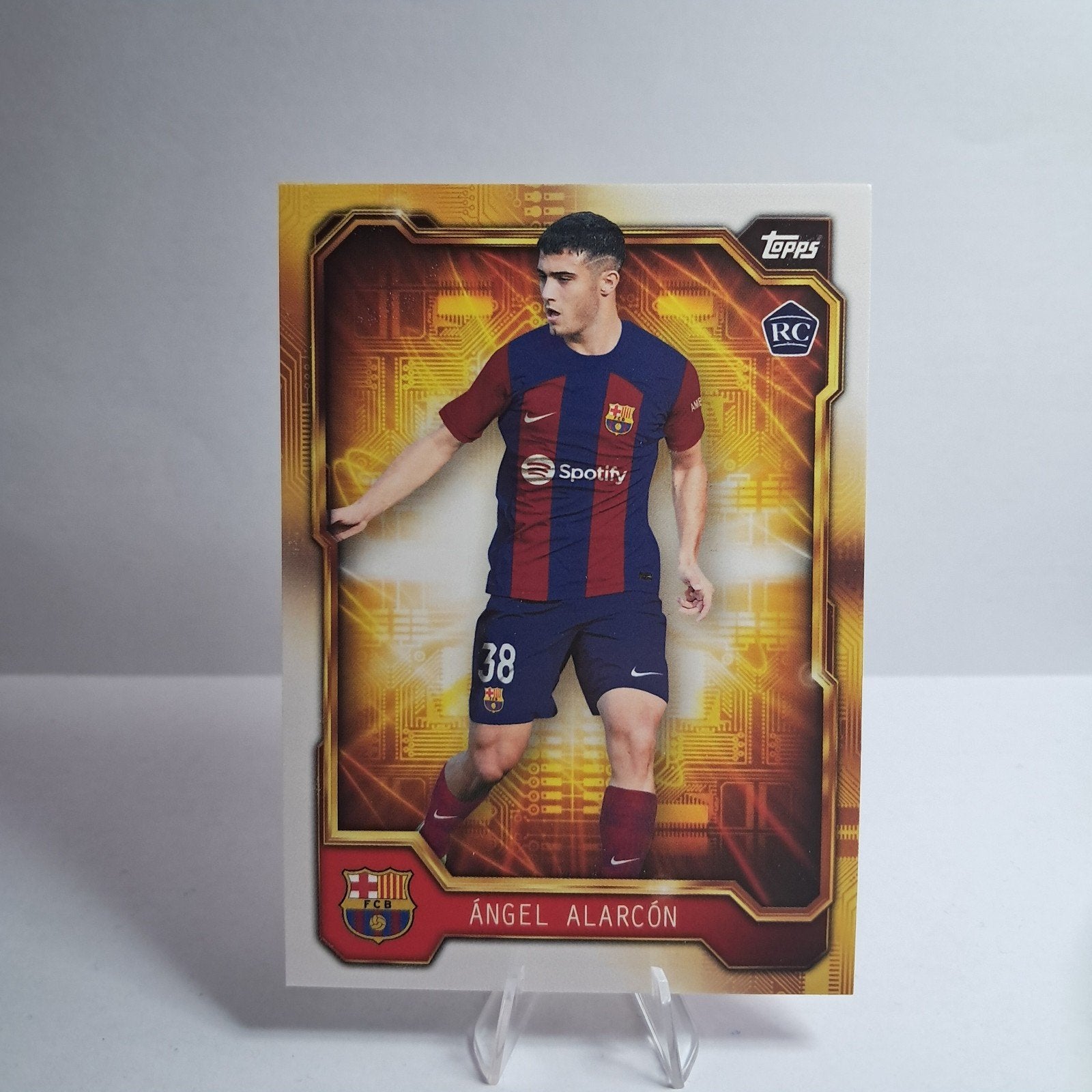 topps fc barcelona angel alarcon gold rookie, Ophalen of Verzenden, Nieuw, Plaatje