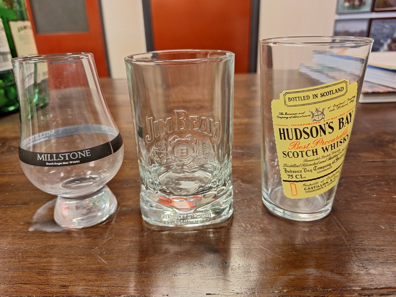 3 Whisky/whiskey glazen, Verzamelen, Glas en Borrelglaasjes, Ophalen of Verzenden, Zo goed als nieuw, Overige typen