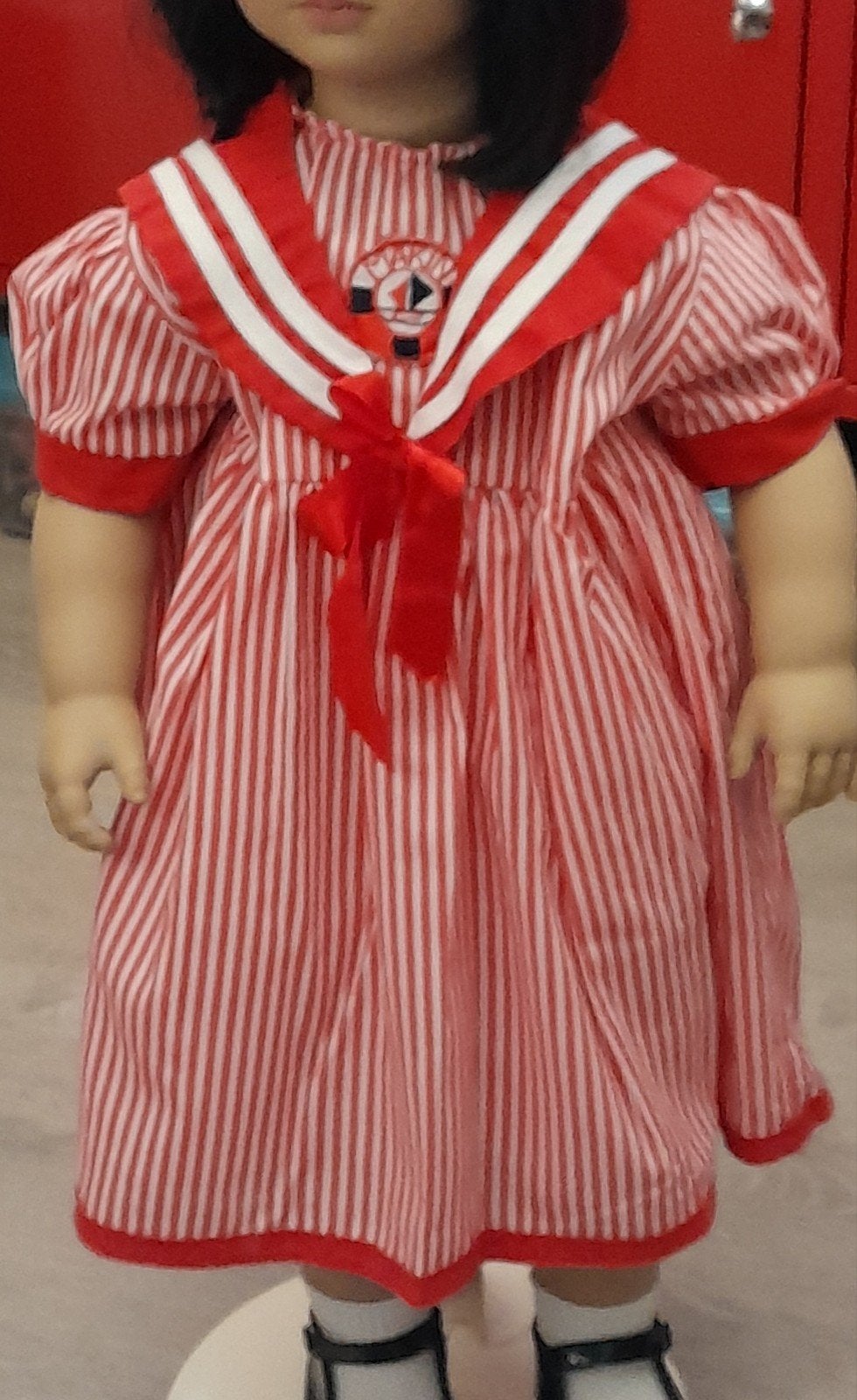 Mooi matrozenjurkje  voor Annette Himstedt pop van ca. 70 cm, Verzenden, Gebruikt, Babypop