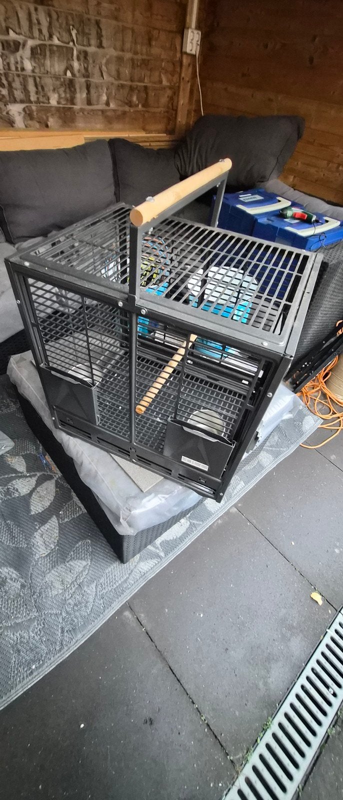 Montana Travel Cage transportkooi reiskooi, Dieren en Toebehoren, Ophalen, Zo goed als nieuw, Metaal, Vogelkooi
