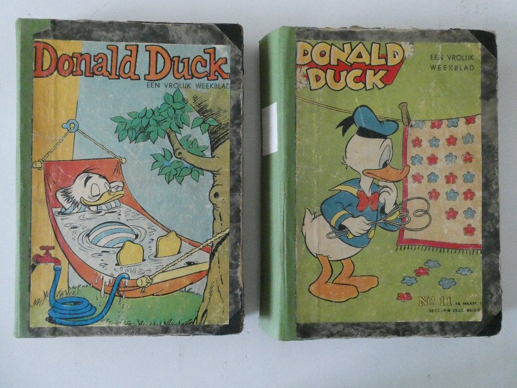 Donald Duck  1956 1 & 2, Boeken, Meerdere stripboeken, Ophalen of Verzenden, Gelezen