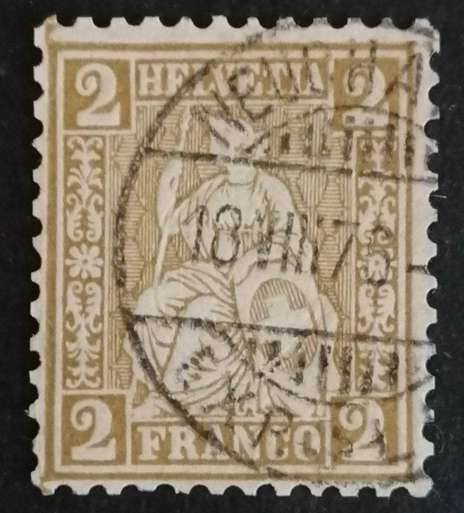 Zwitserland - nr. 42 Zittende Helvetia 1874, Verzenden, Gestempeld