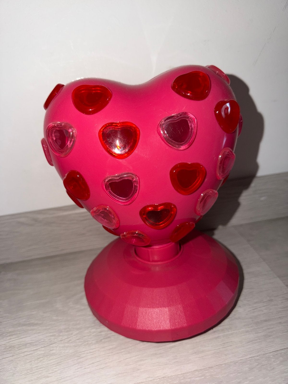 Hartvormige disco LED-lamp, Ophalen of Verzenden, Zo goed als nieuw, Kunststof, Roze