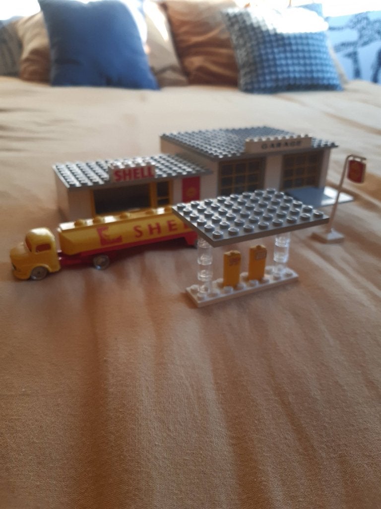 Lego Shell service station. Jaren 60, Ophalen of Verzenden, Gebruikt