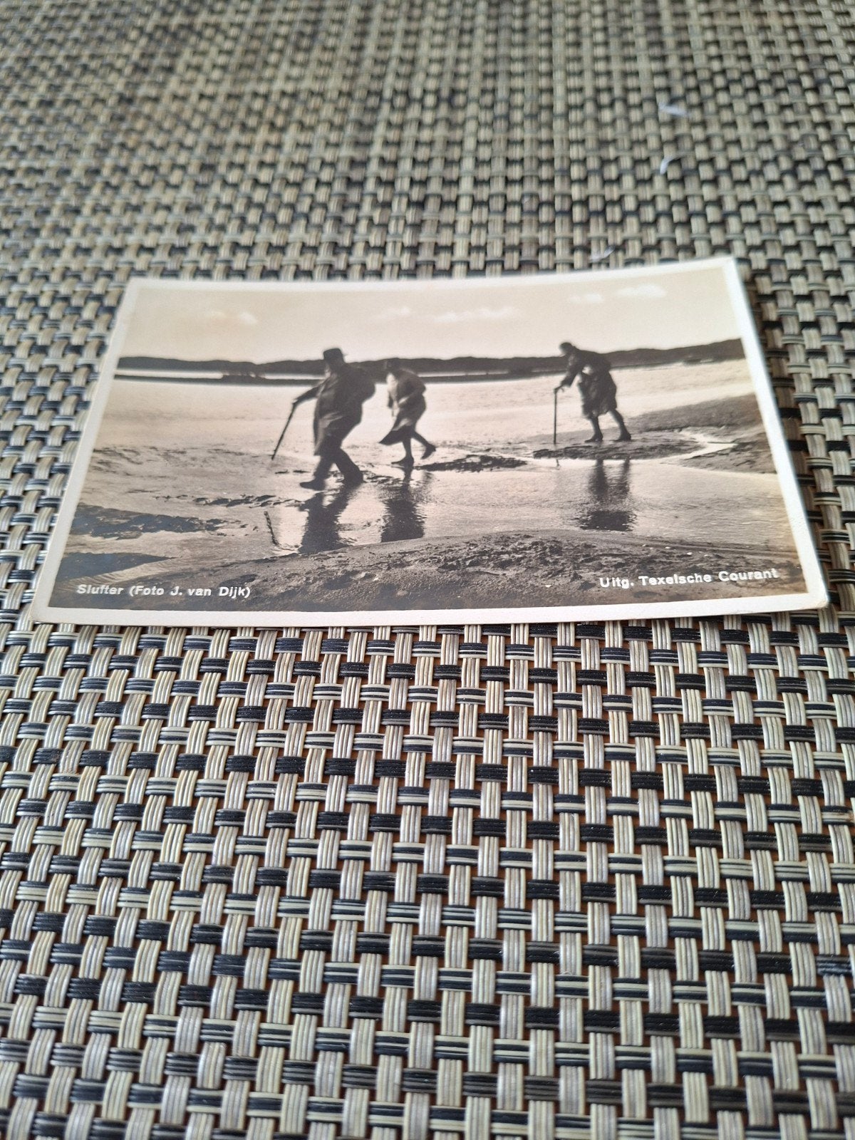Texel, j.p strijbos in de slufter, Ophalen of Verzenden, 1940 tot 1960, Gelopen, Waddeneilanden