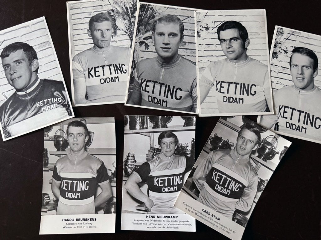 Wielrennen 8 fotokaarten KETTING – DIDAM – 1969-1971, Ophalen of Verzenden, Overige typen