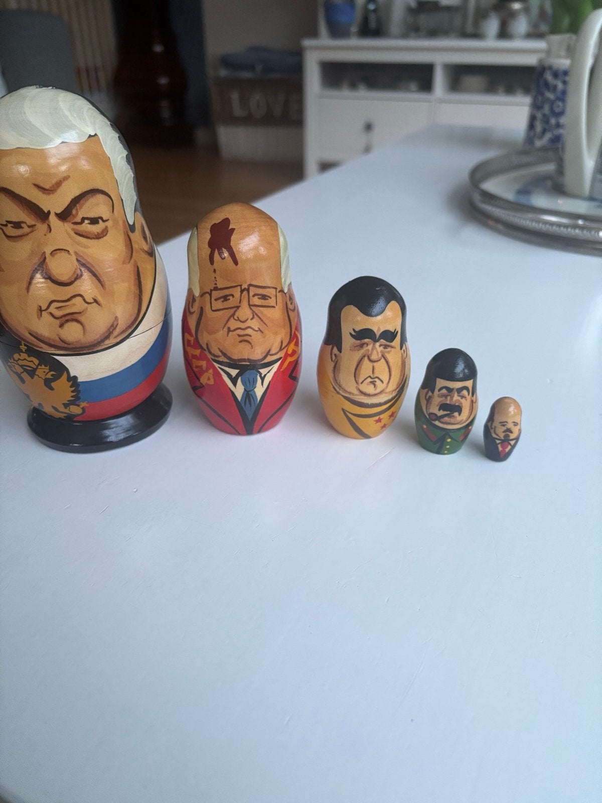 Matroesjka Poppetjes Politieke Leiders Set Rusland, Ophalen of Verzenden, Gebruikt