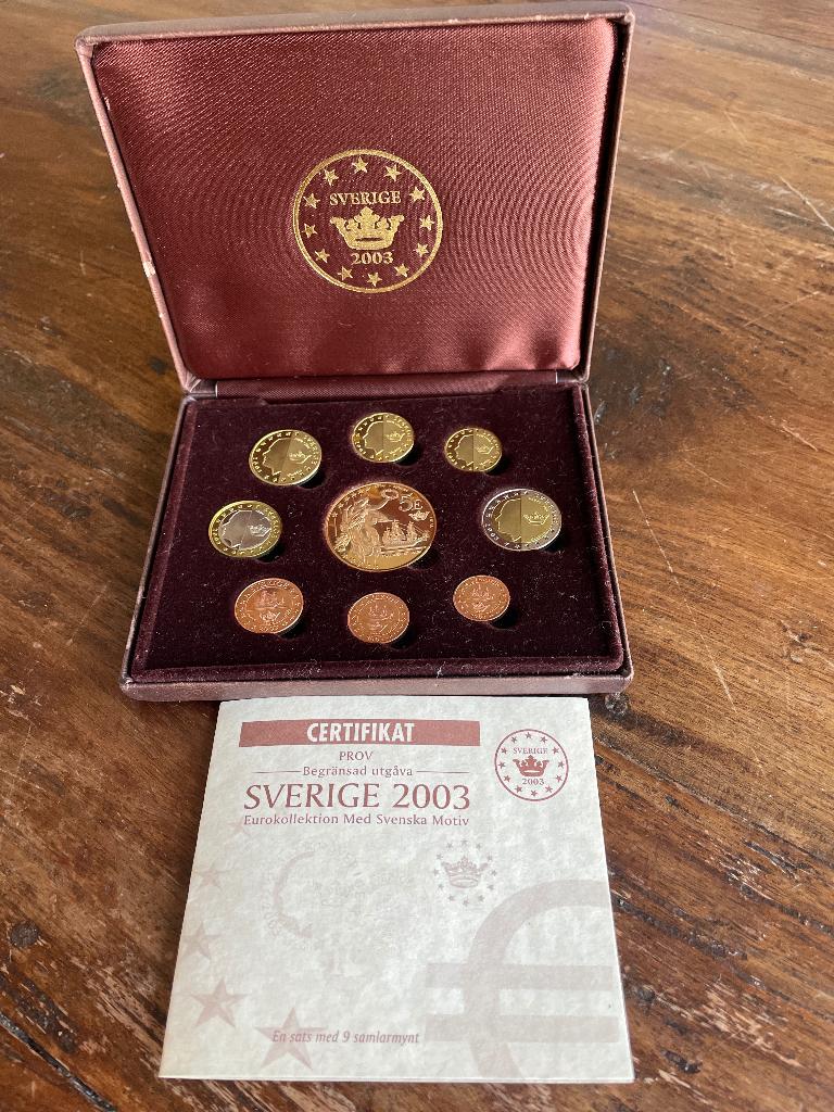Muntset, Sverige Eurokollektion 2003, Zweden, Postzegels en Munten, Munten | Europa | Euromunten, Ophalen of Verzenden, Overige landen