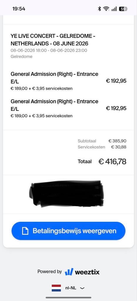 Kanye West 2x staanplaats 8 juni, Tickets en Kaartjes, Twee personen, Juni