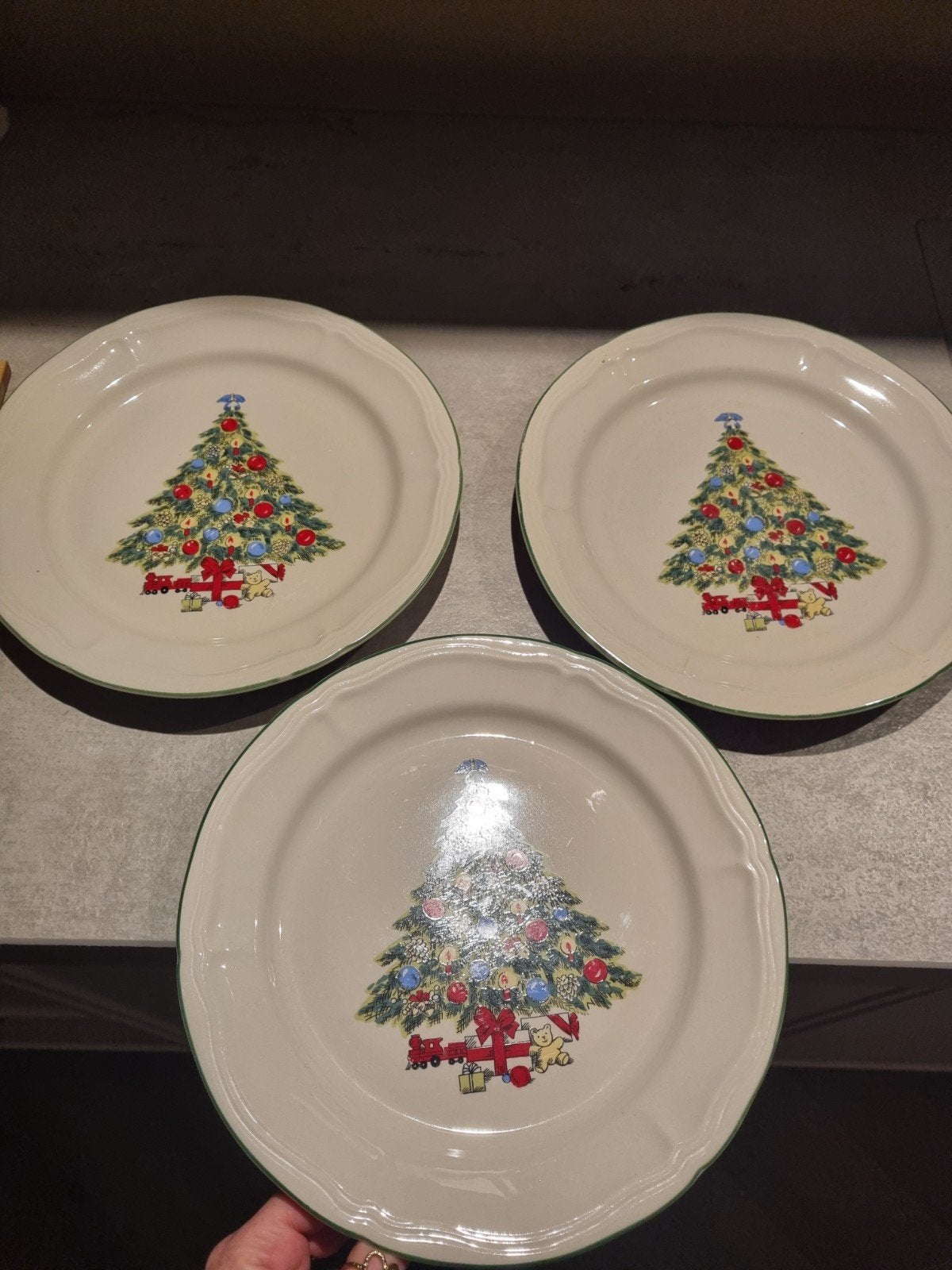 3 mooie kerstborden €10, Ophalen of Verzenden, Zo goed als nieuw, Porselein, Overige stijlen