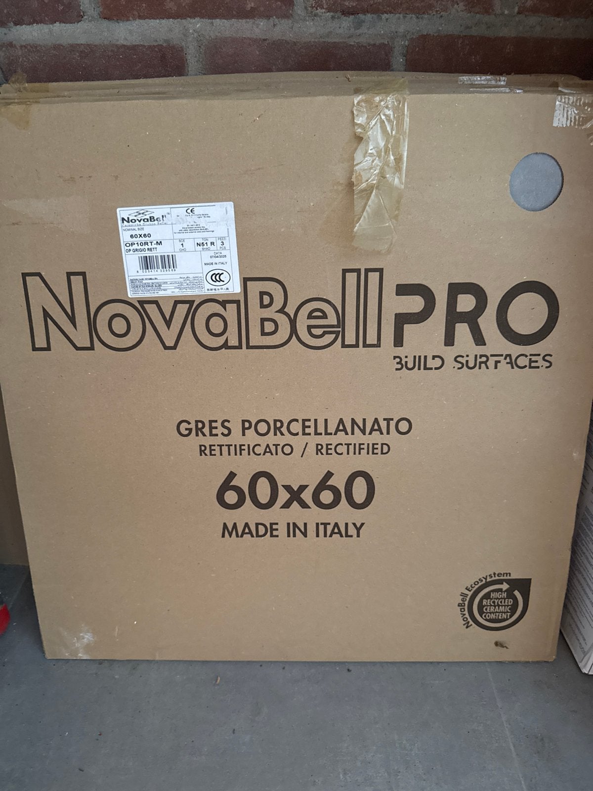 Nieuwe Novabell PRO 60x60 Grijs Porcellanato Tegels, Ophalen, 60 cm of meer, Keramiek, Nieuw