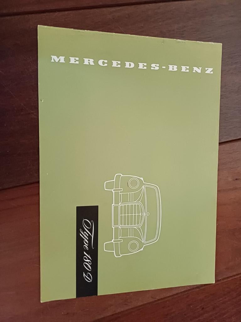 Mercedes-Benz Type 180 D Brochure (Vintage), Ophalen of Verzenden, Gelezen, Mercedes, Mercedes-Benz