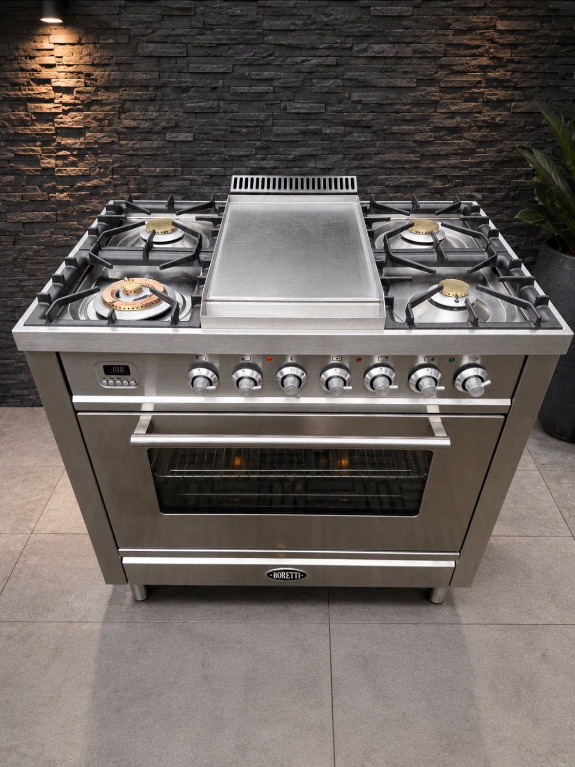RVS boretti/ als nieuws/ fry top/ bezorging/ overcompleet!, 60 cm of meer, Ophalen of Verzenden, Zo goed als nieuw, Gas