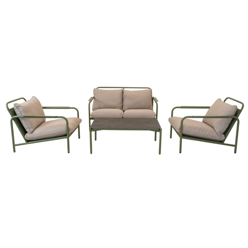 Tuinset Tallinn, Ophalen, 4 zitplaatsen, Bank, Loungeset
