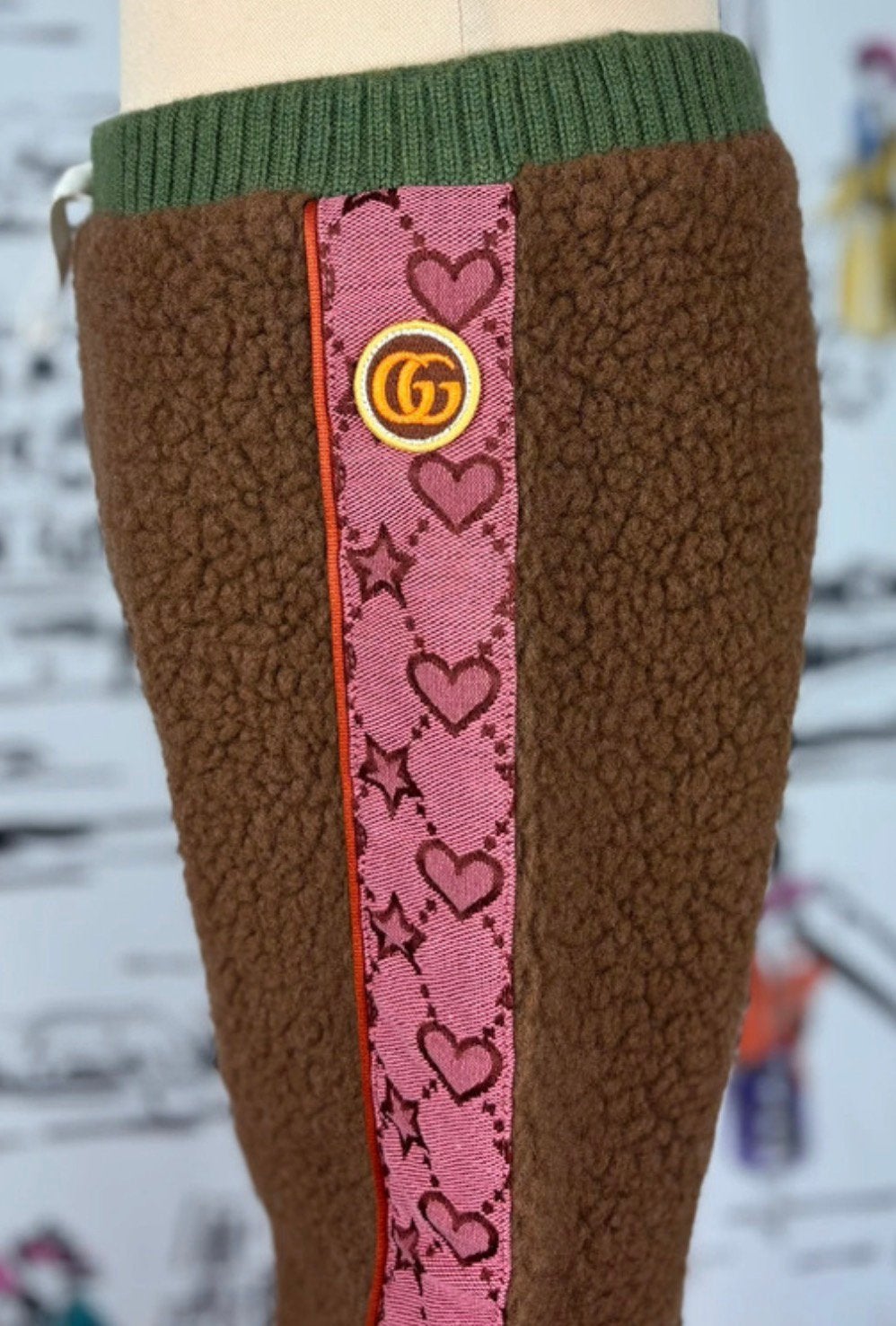 Gucci GG patch teddy broek maat 6 en 10 119 euro, Broek, Meisje, Gucci EU, Zo goed als nieuw