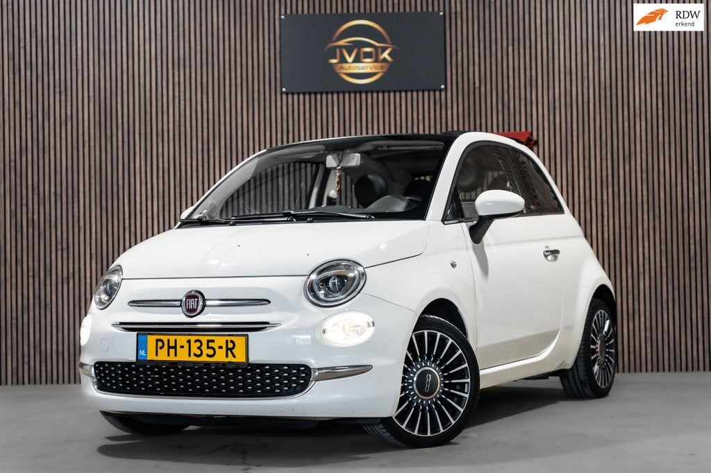 Fiat 500 C 0.9 TwinAir Turbo Lounge, Auto's, Fiat, Gebruikt, Cabriolet, Wit, Bedrijf