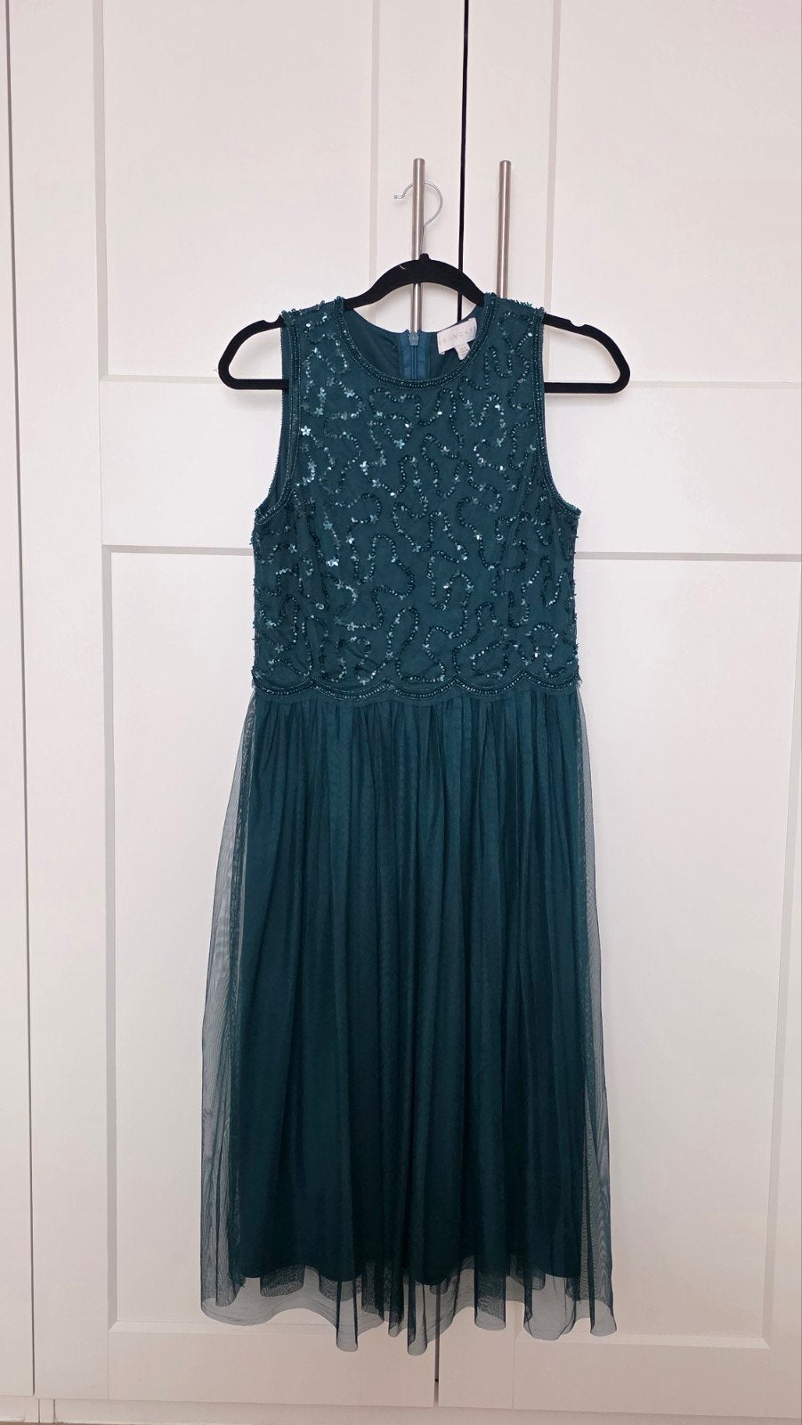 Dorothy Perkins Showcase Groene Midi Jurk M/38, Maat 38/40 (M), Ophalen of Verzenden, Zo goed als nieuw, Dorothy Perkins