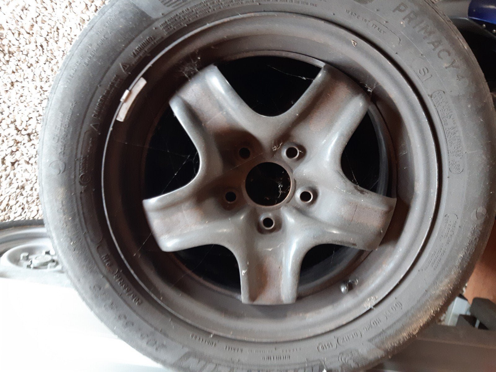 205/55 R16 banden/wielen Megane-3 en 4 met wieldoppen, Auto-onderdelen, Ophalen, Gebruikt, 16 inch, Banden en Velgen