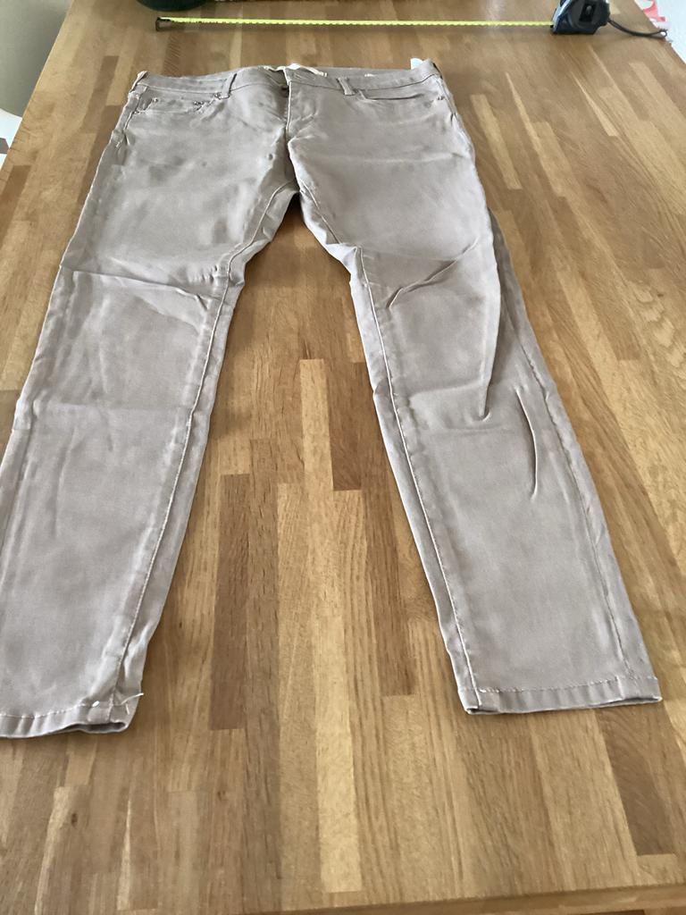 Zara Woman Skinny Jeans Taupe - Maat 38, Ophalen of Verzenden, Zo goed als nieuw, Maat 38/40 (M), Overige kleuren