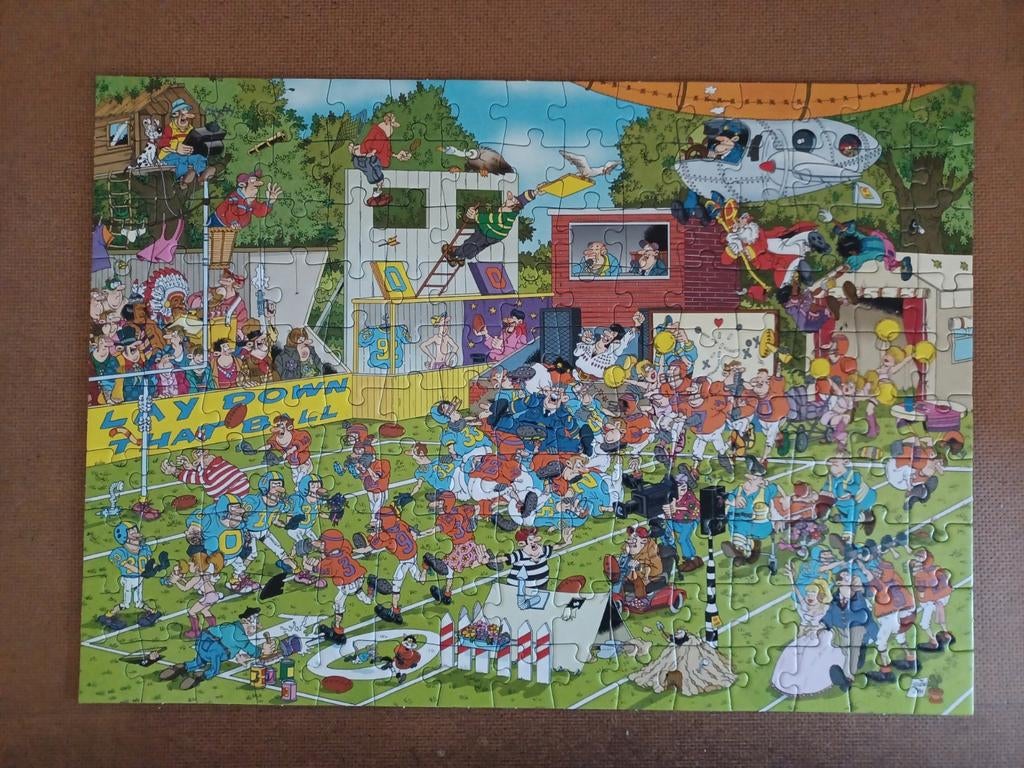 Jan van Haasteren puzzel Chaos op het veld 150 stukjes, Ophalen, Minder dan 500 stukjes, Gebruikt, Legpuzzel
