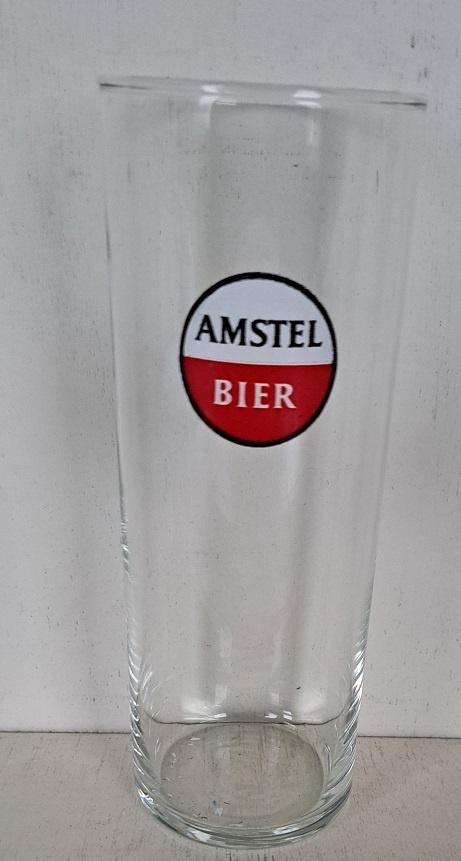 Amstel Bierglas Staand Bier met logo 1, Ophalen of Verzenden, Gebruikt, Glas of Glazen, Amstel