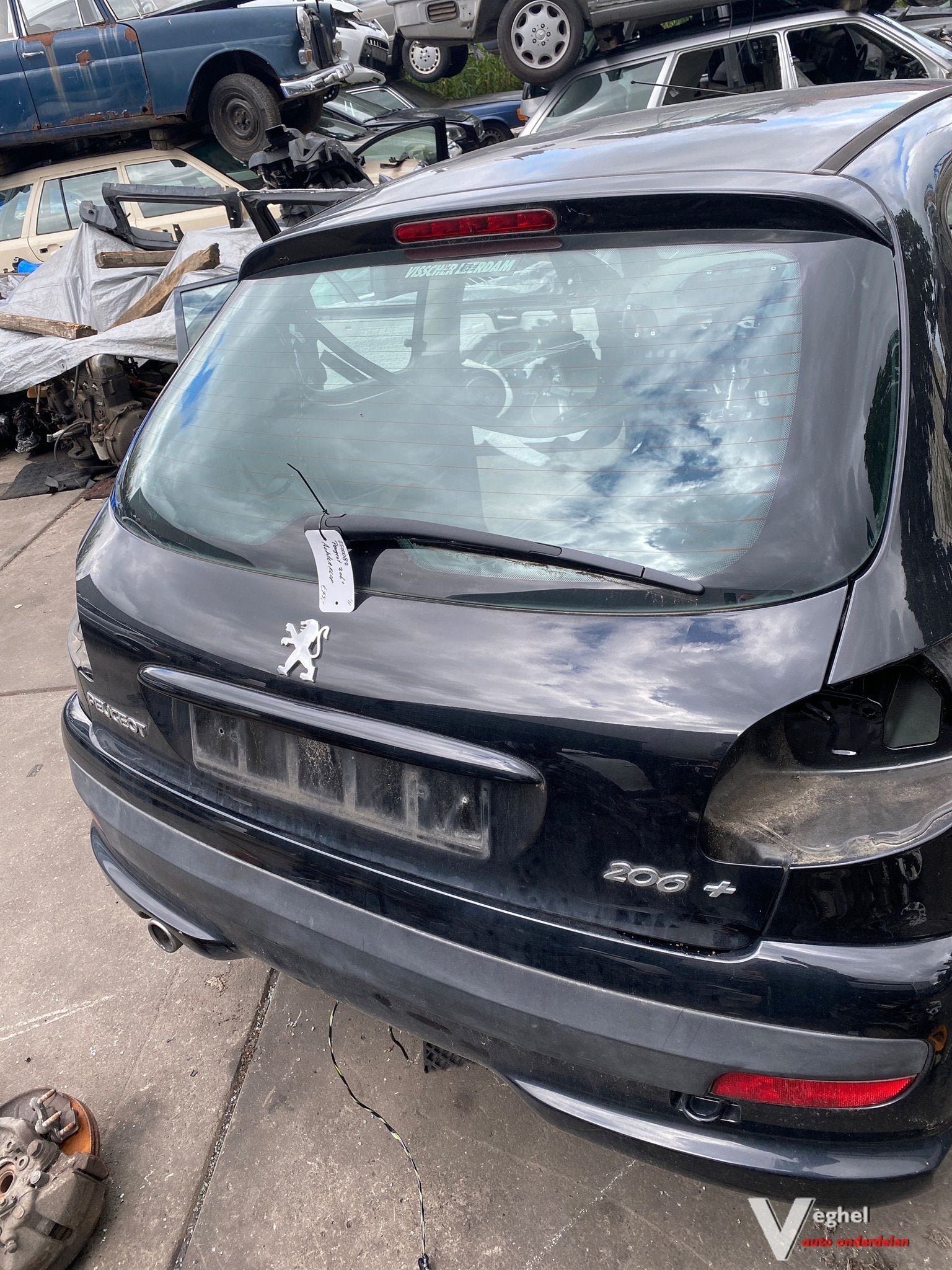 Peugeot 206+ 3drs 2011 2500082. achterklep zwart Cuijk