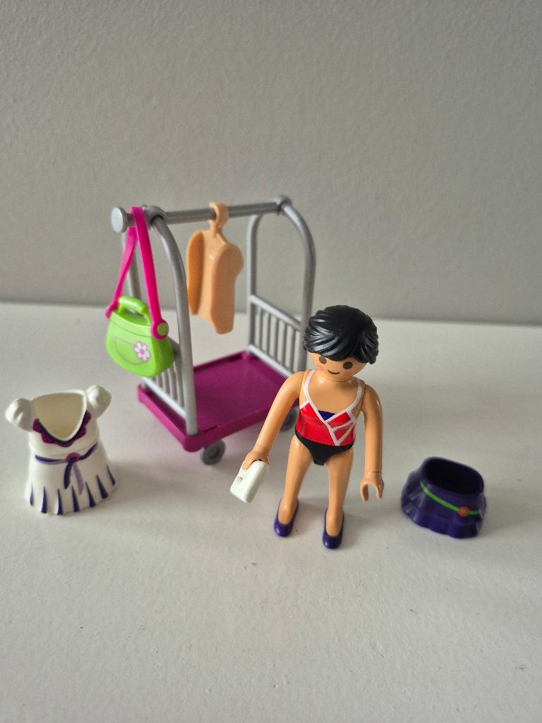 playmobil figuur met kleding rek, Kinderen en Baby's, Ophalen of Verzenden, Gebruikt