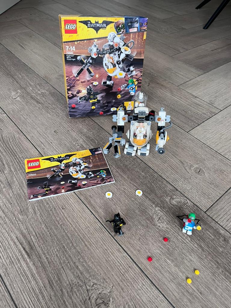 Lego Batman Movie set 70920 Egghead Mech Food Fight, Kinderen en Baby's, Speelgoed | Duplo en Lego, Zo goed als nieuw, Lego, Complete set